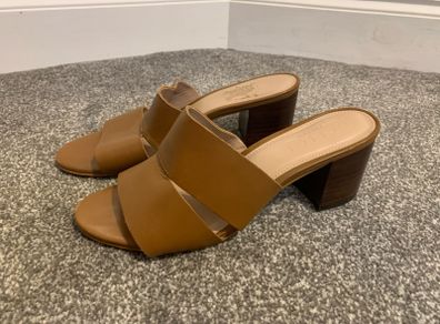 Office Brown Leather Wedges
