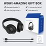 Bluetooth Headphones Over Ear, 65 Hours Playtime Wireless Headphones with Microphone, Foldable Lightweight Headset with Deep Bass,HiFi Stereo Sound for Travel Work PC Cellphone (Black) Image 3