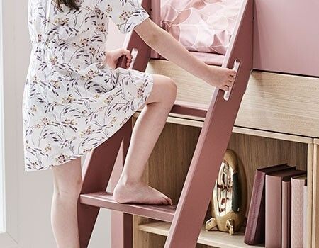Flexa Popsicle Convertible Bed  Mid-Height or Standard Height (Pink/Oak)