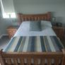 Bed Frame Double Solid Oak Image 2