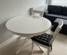IKEA Extendable Dining Table and two chairs