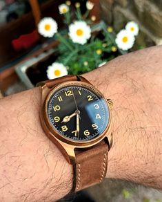 Solid Bronze field watch.