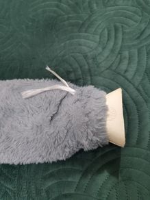 Hot water bottle. Long. Grey.