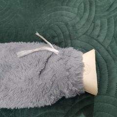 Hot water bottle. Long. Grey.