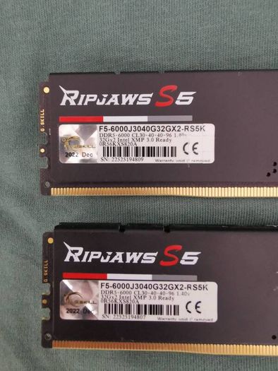 G. Skill Ripjaws DDR5 6000MHz cl30  2x32GB