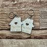 2x Personalised Our First Home Keychains / Engraved New Home Matching Keyrings, Housewarming Gift For The Home, New Homeowner Present 2025 Image 3
