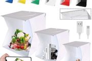 Folding Lightbox 20/30/40cm Portable Photography Photo Studio Tent LED Softbox Background Kit USB Mini Light Box For DSLR Camera