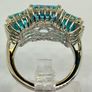 Gem Fiesta - Blue Topaz, White Zircon Paraiba Topaz Cluster Ring Image 8