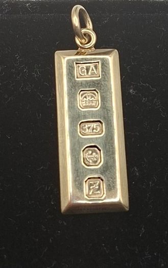 9ct yellow  gold ingot