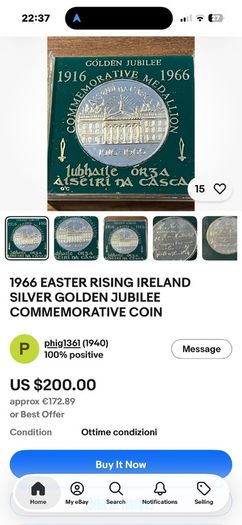 Easter Rising Commemorative Silver Medallion 1916 1966. In Case Of Issue. 33.5 Grms Approx. 0.925 Silver Made By O Connor, Jewellers Dublin.
