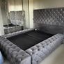 Gorgeous Oversized Grey Chesterfield-style Double Bed Frame For Sale! Image 5