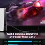Cat 8 Ethernet Cable 10M, High-Speed 40Gbps/2000Mhz Flat Braided Internet Cable, Gigabit STP RJ45 Network Cable Compatible for PS4/5, for Modem, PC/Laptop Image 2