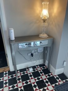 hall table and mirror