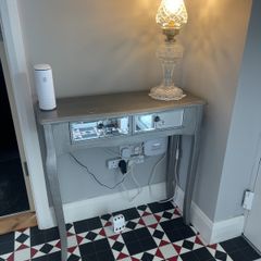 hall table and mirror