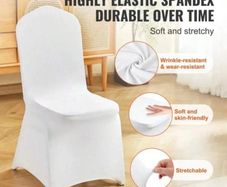 40 BRAND NEW White Spandex Stretch Chair Covers - Never Used