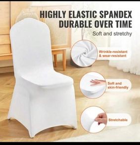 40 BRAND NEW White Spandex Stretch Chair Covers - Never Used