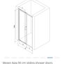 Shower Door Sliding 90cm Gold Image 6