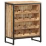 Wine Cabinet 62x33x78.5 cm Rough Mango Wood Image 8