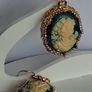 Gilted Oval Cameo Silhouette Earrings Image 8