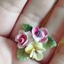 Vintage Bone China Brooch. Image 2