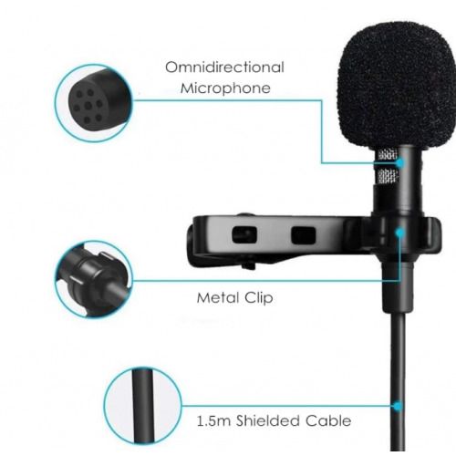 08546 1.5m Lavalier Microphone Clip USB