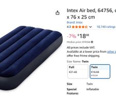 Intex Single Air Bed
