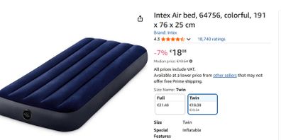 Intex Single Air Bed