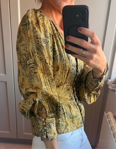 The Kooples metallic gold blouse