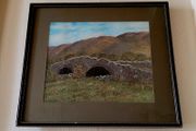 Antique chalkwork of "The quiet man bridge"