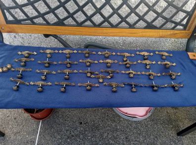 17 Vintage Brass Knobs/Hinges