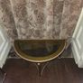Maison Jansen Hollywood Regency Style Pair of Brass Demi-Lune Side Tables Image 4