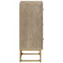 Chest of Drawers 55x30x76 cm Solid Wood Mango and Iron Image 6