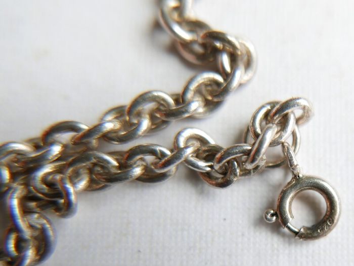 Vintage Sterling Silver 925 Cable Chain Link Necklace Length 24" - 23,07g
