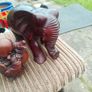 carved wooden elephant and 2 Buddha Image 6