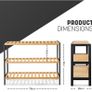 3 Tier Natural Bamboo Shoe Rack, Easy Assembly & Strong Design  Ideal for Corridor,Bedroom,Bathroom,Hallway & Small Spaces Large Capacity Up to 9 Pairs of Shoes(55x70x25cm) Image 4