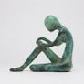 Sitting Lady - Patinated Bronze Image 6