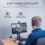 2-in-1 Home Office Set, USB Headset with Microphone, HD Webcam 720p, Wired Headphones with In-line Volume Control, Web Camera with Photo Button for PC, Computer, Mac, Skype, Teams, Zoom Image 3