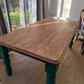 Vintage Hardwood Country-Style Kitchen/Dining Room Table Image 2