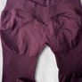 THRIVIN Elevate Seamsless V Waist Burgundy Scrunch Bum Flare Leggings Size L New With Tags Image 3
