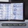 Zipper Faux Leather Case 360 Large Capacity Coin Collection Book Size Grid Mixed Coin Stamp Collection Book Badge Sticker High-end Protective Cover Hot Stamping Storage Book Image 2