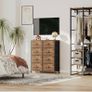 8 Drawers Chest of Drawers, Fabric Storage Dresser Vertical with Spacious Wooden Tabletop Image 9
