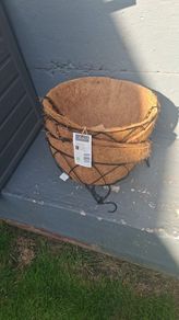 large hanging baskets and large wall planters