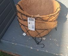 large hanging baskets and large wall planters
