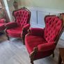 Queen Anne style armchairs and sofa Image 9