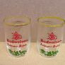 Vintage Budweiser ( Anheuser-Busch Logo ) 4oz Taster Sampler Glass  X 2 Image 5