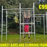 FEBI Zig-Zag Monkey Bars and Climbing Frame - Outdoor monkey bars slide pull up bar gymnastic bars pullup bar chinup bar dip station Image 2