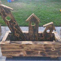 Handmade wooden planters
