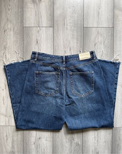 Stradivarius High Waisted Wide Leg Jeans Blue - Size EU 40 / UK 12