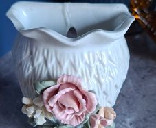 Vintage ceramic wall pocket vase
