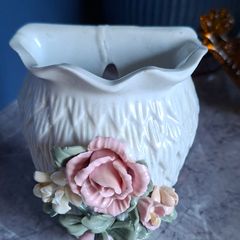 Vintage ceramic wall pocket vase